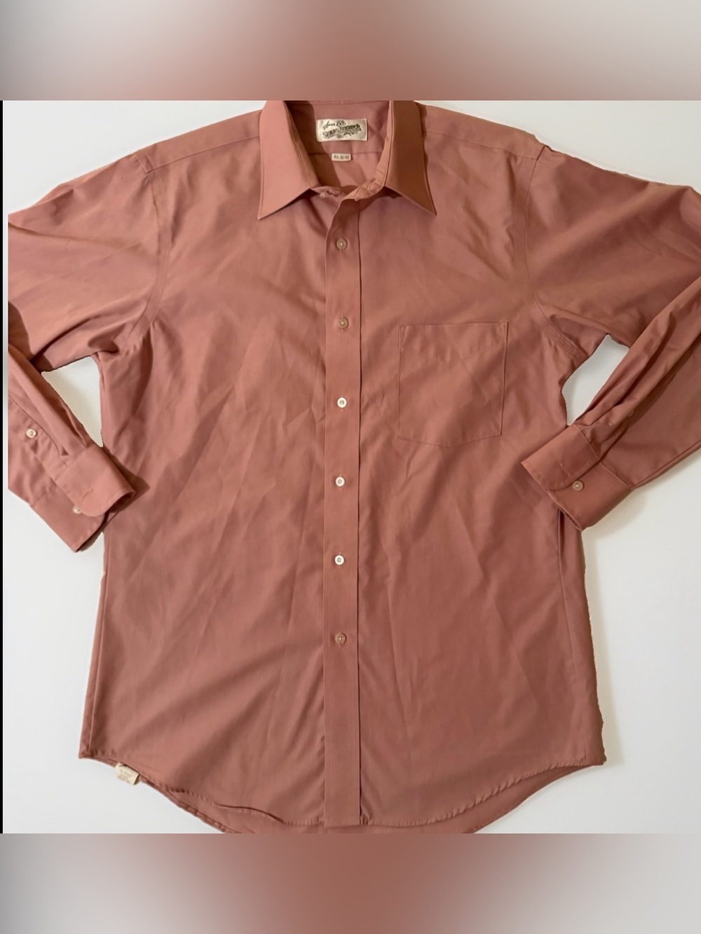 Vintage 80s Roebucks Sears Long Sleeve Button Up Shirt Men M 15.5/32 Made In USA